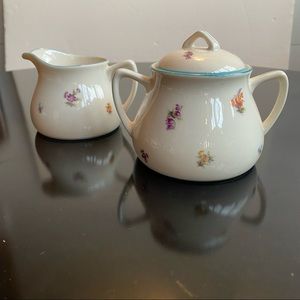 Pickard China Edgerton LORRAINE Sugar & Creamer‎ Set USA Flawless VTG Condition